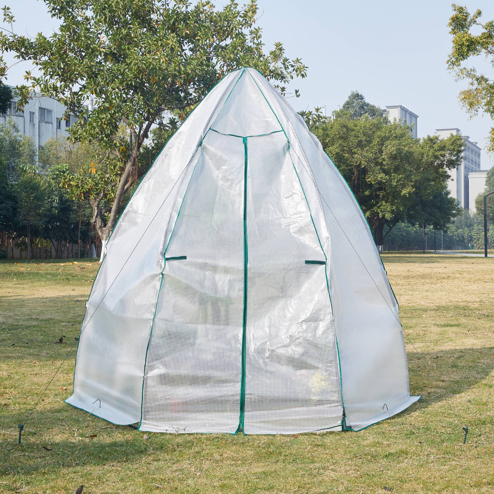 Serre de jardin Hunze 200 x 240 cm blanc vert [en.casa] - Image 3