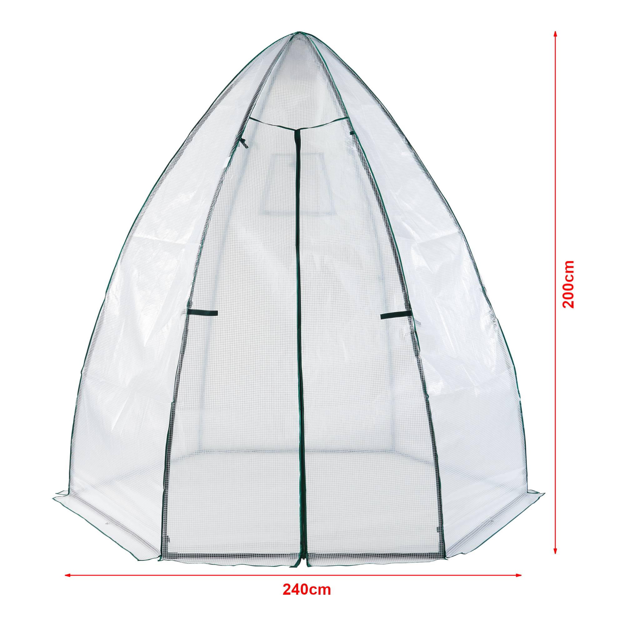 Serre de jardin Hunze 200 x 240 cm blanc vert [en.casa] - Image 4