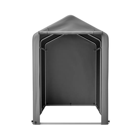 Carport abri vélo compact 187×100×160 cm, bâche PE étanche anti-UV, acier galvanisé gris - Image 7