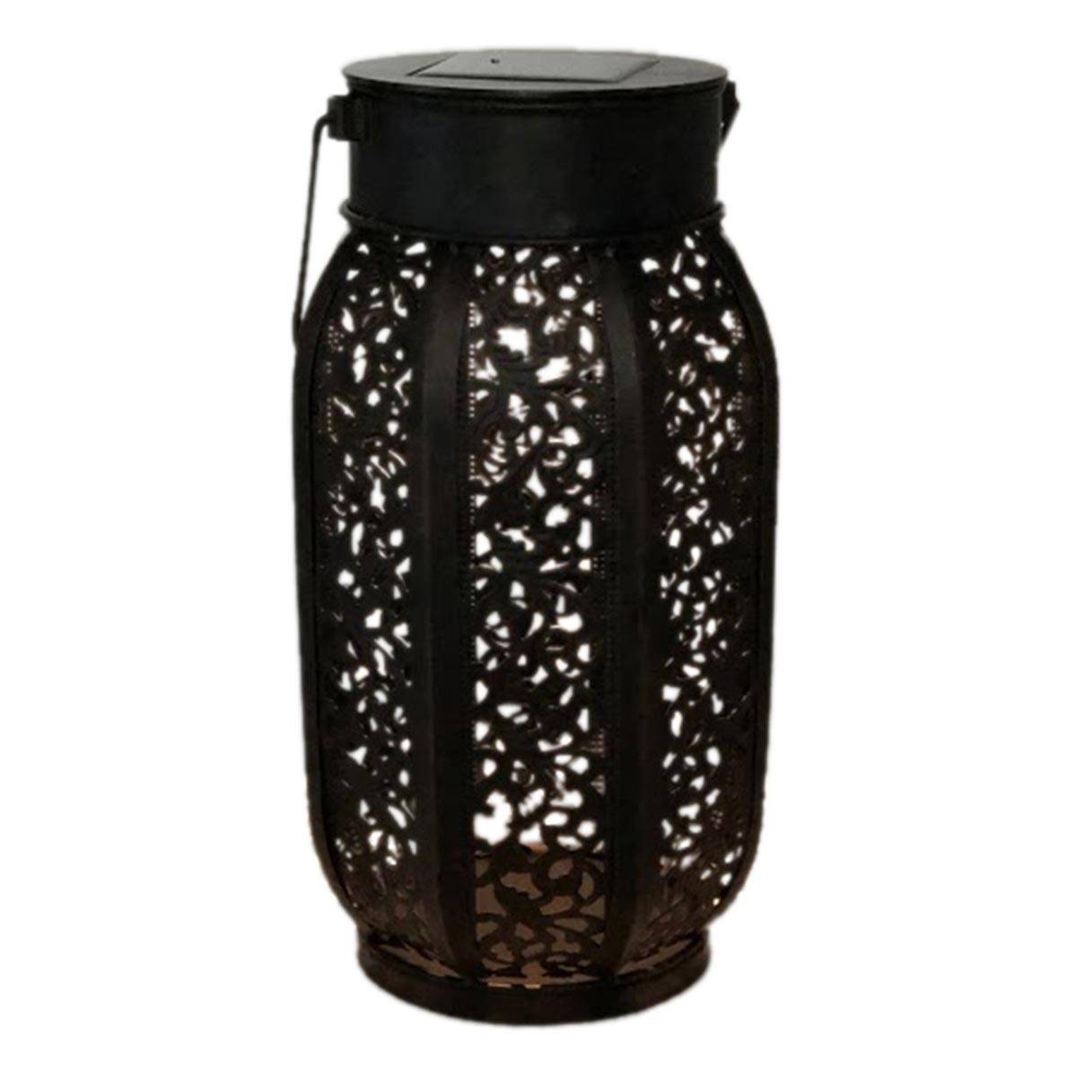 Lumisky - Lanterne solaire effet ombre MISTIC Marron Metal H41cm - Image 1