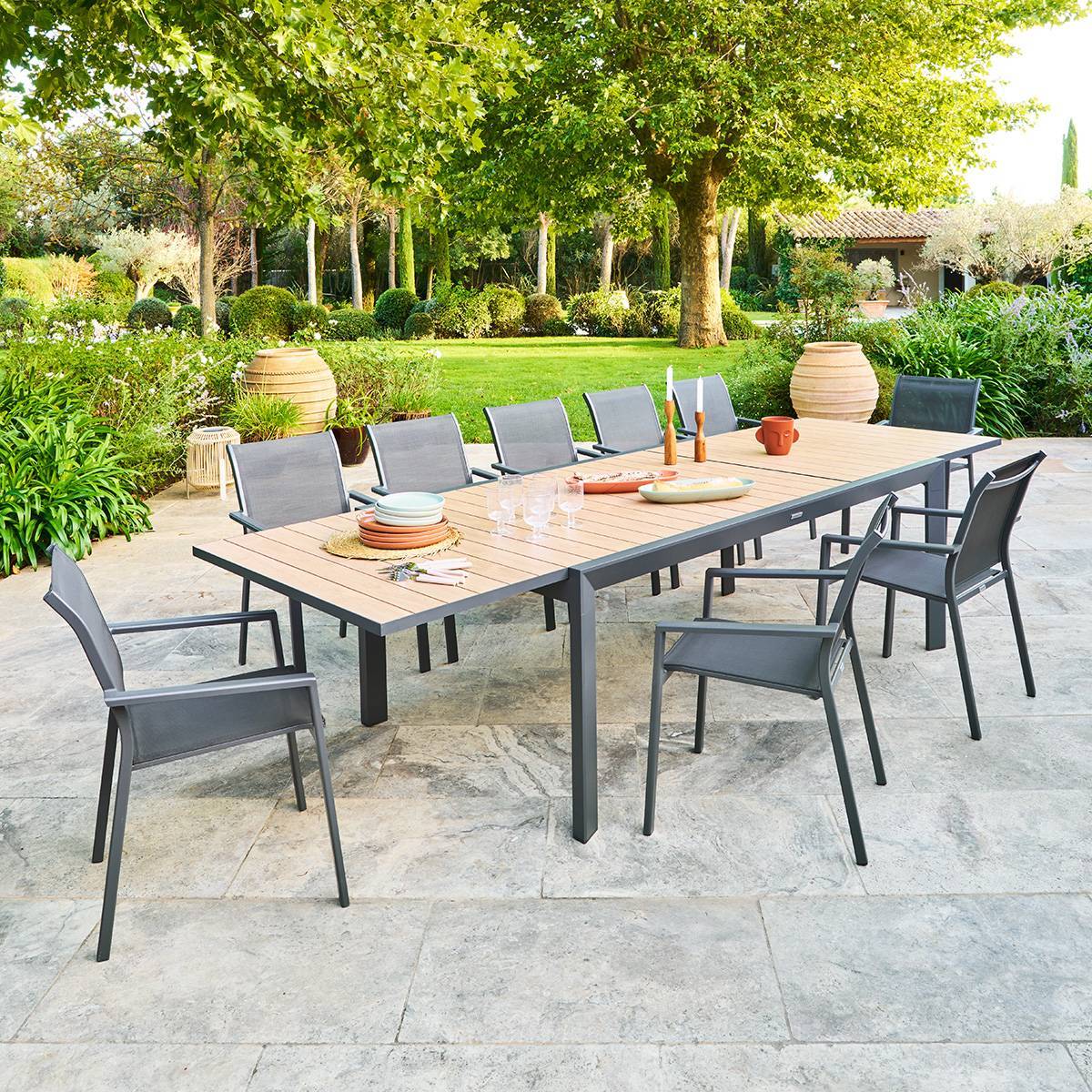 Hesperide - Table de jardin 12 places Evasion extensible miel - Hespéride - Image 1