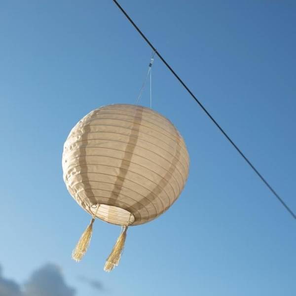 Lumisky - Suspension solaire LED - LUMISKY - HIMALAYA - Ø30cm - Beige, creme et mariage festif - Autonomie 8h - Image 3