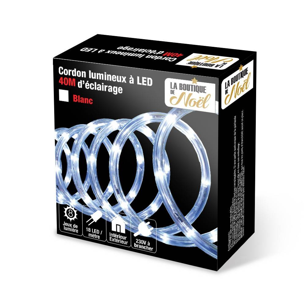 Cordon lumineux électrique 40 mètres Blanc