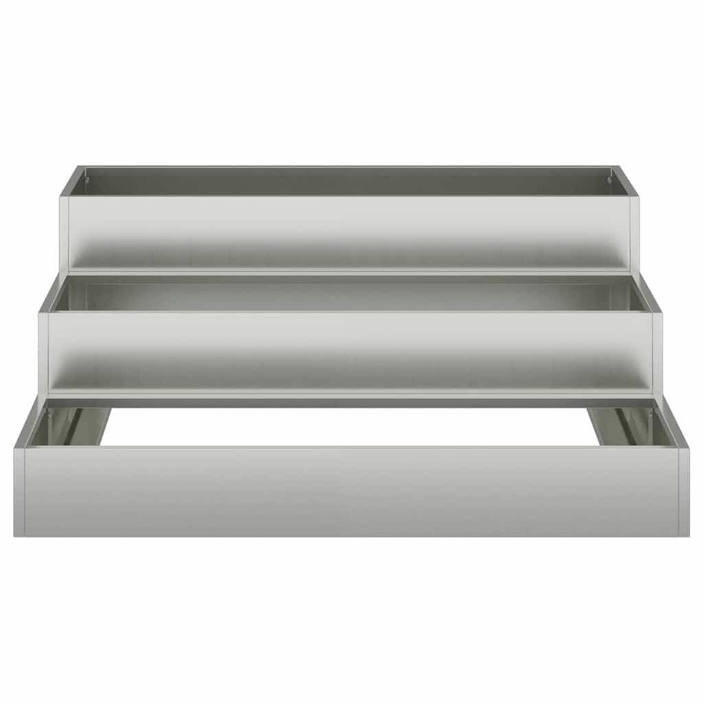 Jardinière Carrée Acier Galvanisé Potager Surélevé Jardin Argent 90cm – ComfortXL Outdoor Living - Image 6