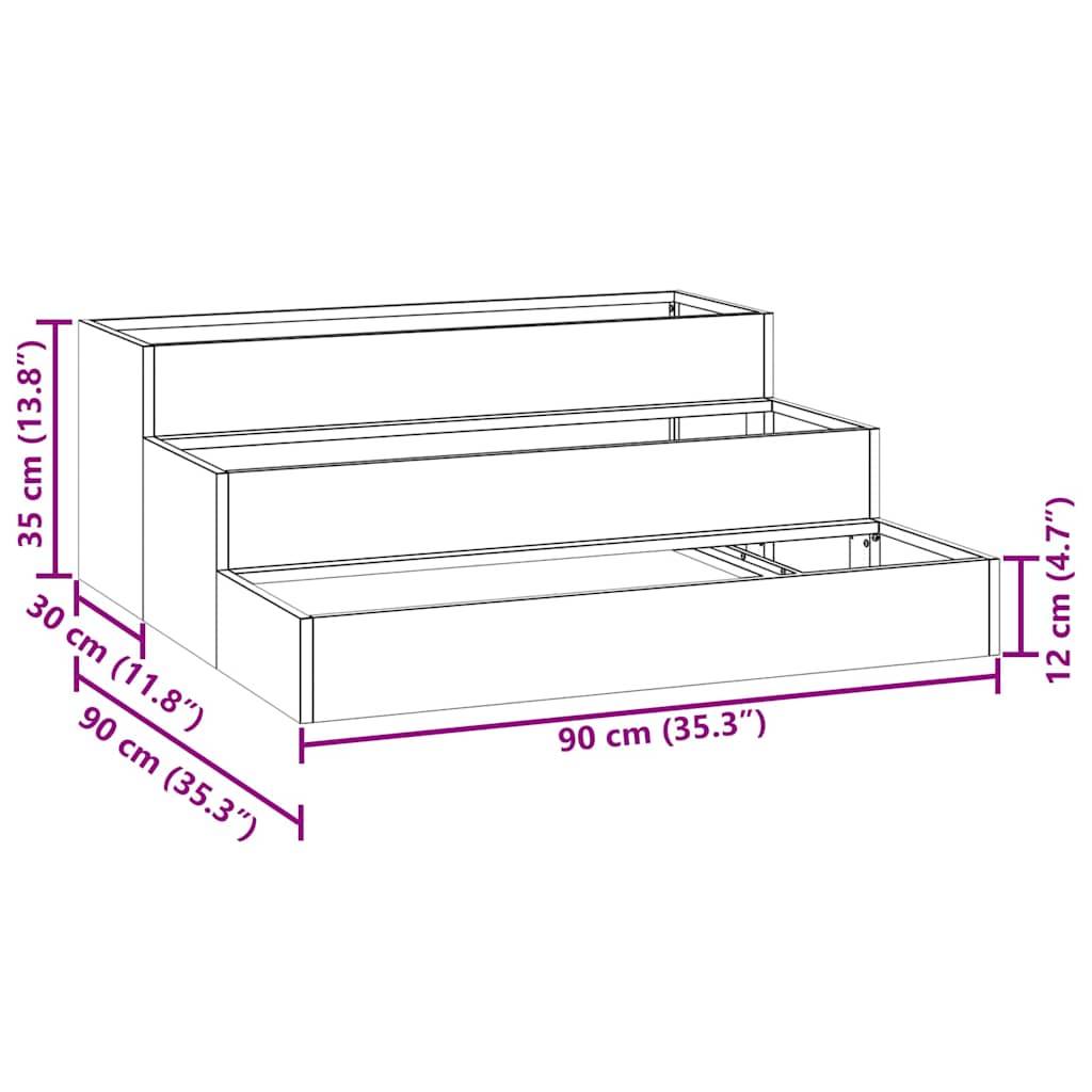 Jardinière Carrée Acier Galvanisé Potager Surélevé Jardin Argent 90cm – ComfortXL Outdoor Living - Image 10