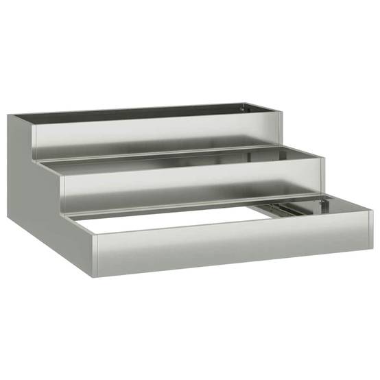 Jardinière Carrée Acier Galvanisé Potager Surélevé Jardin Argent 90cm – ComfortXL Outdoor Living - Image 2
