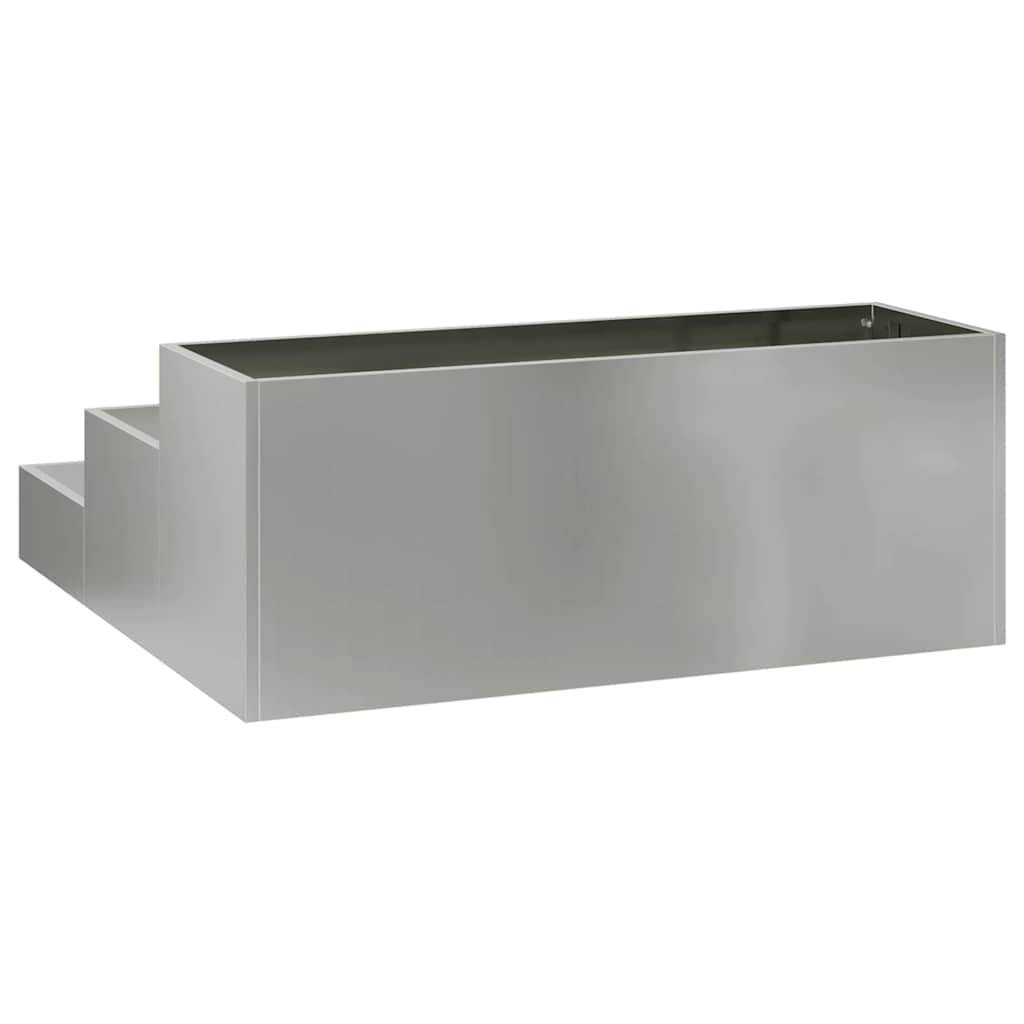 Jardinière Carrée Acier Galvanisé Potager Surélevé Jardin Argent 90cm – ComfortXL Outdoor Living - Image 5