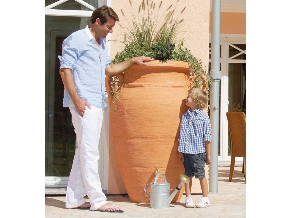 Garantia - Kit Amphore Antik - Bac à Plantes + Collecteur + Robinet - 360 L Terracotta -garantia - Image 2