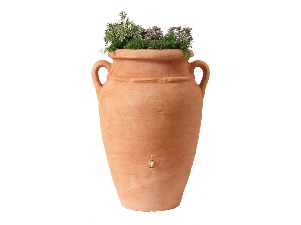 Garantia - Kit Amphore Antik - Bac à Plantes + Collecteur + Robinet - 360 L Terracotta -garantia