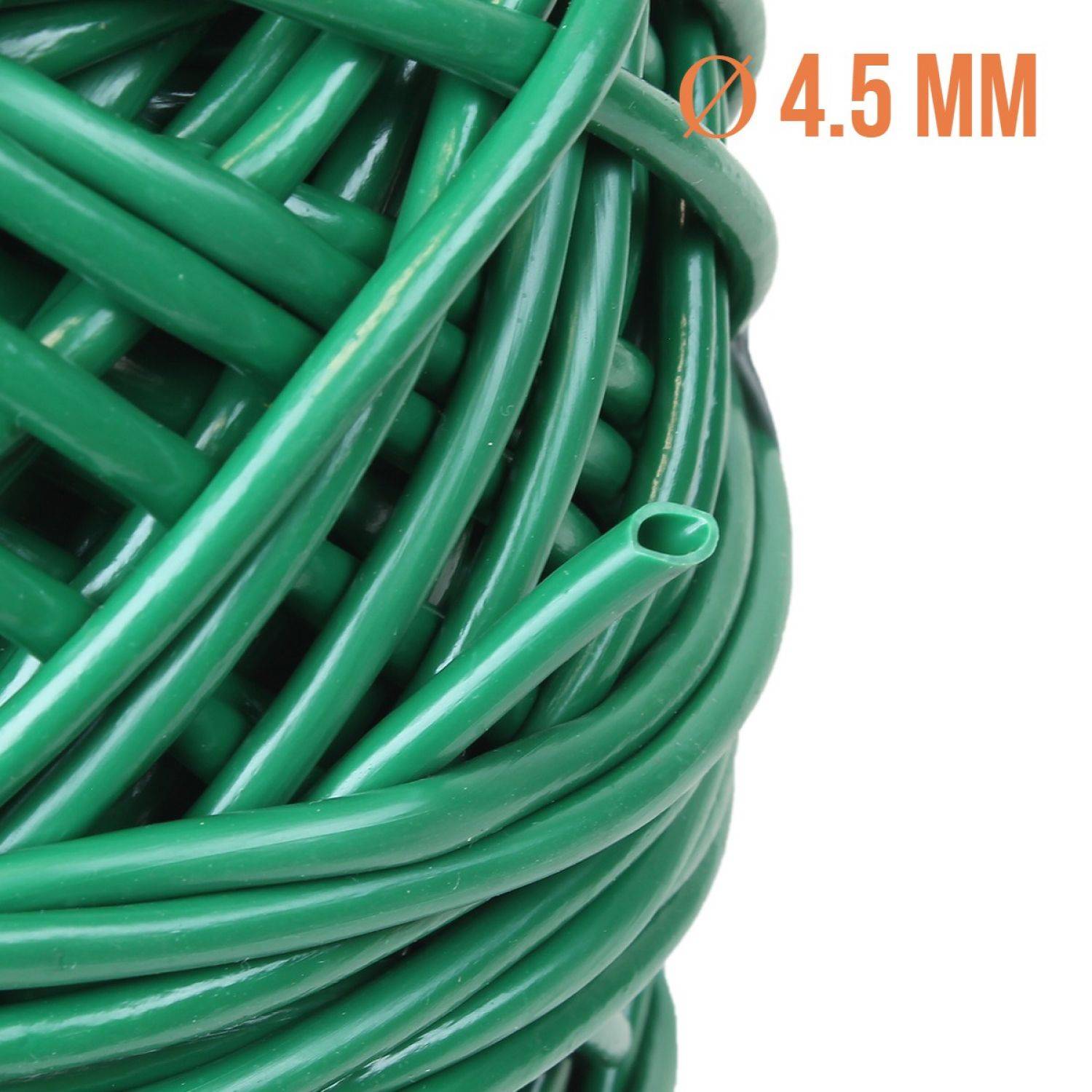 Linxor - Bobine de lien de tuteurage, tube creux antigel en PVC, pour plantes et arbustes d'intérieur ou extérieur - Diam 4,5 mm x 100 m - Vert - Linxor - Image 3