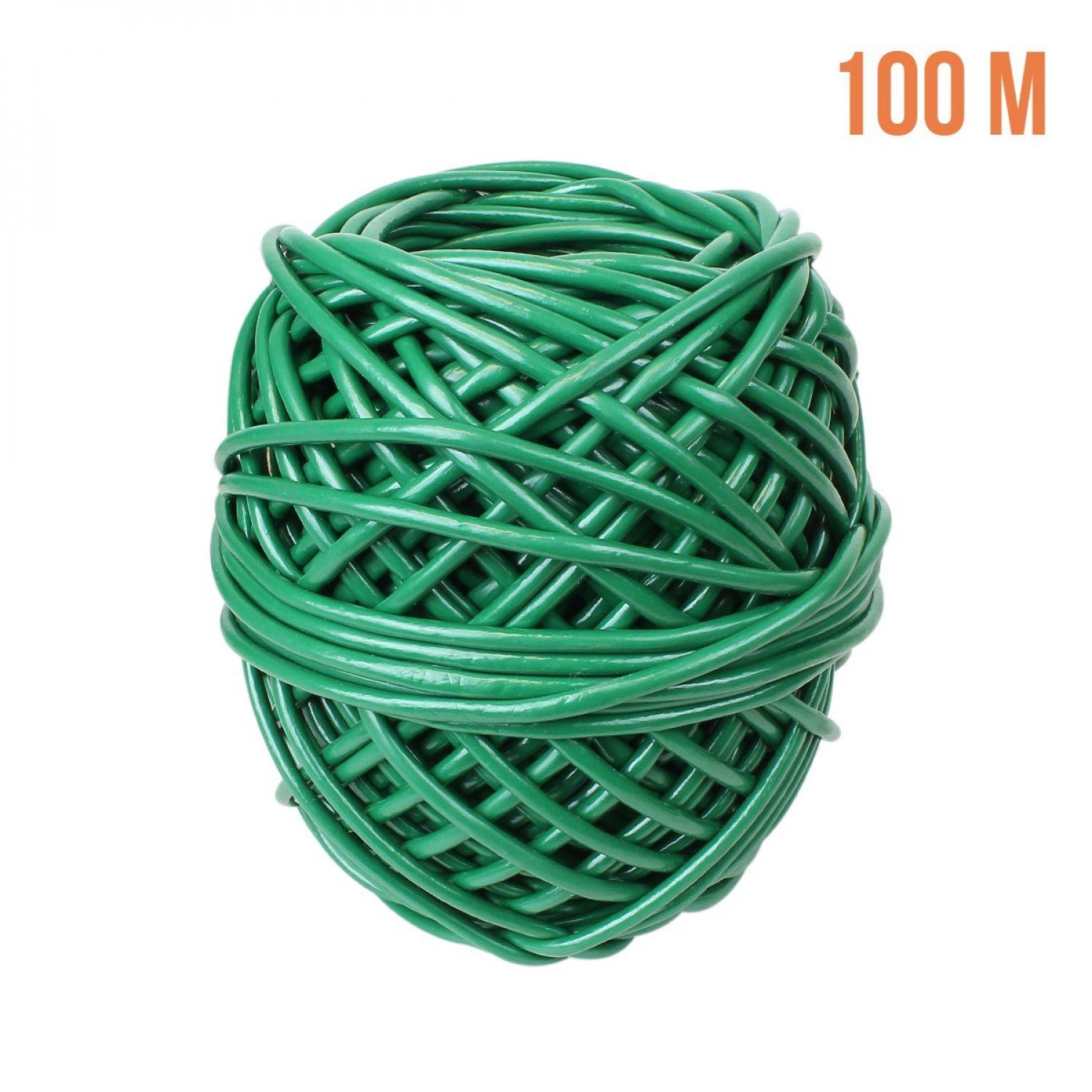 Linxor - Bobine de lien de tuteurage, tube creux antigel en PVC, pour plantes et arbustes d'intérieur ou extérieur - Diam 4,5 mm x 100 m - Vert - Linxor - Image 2