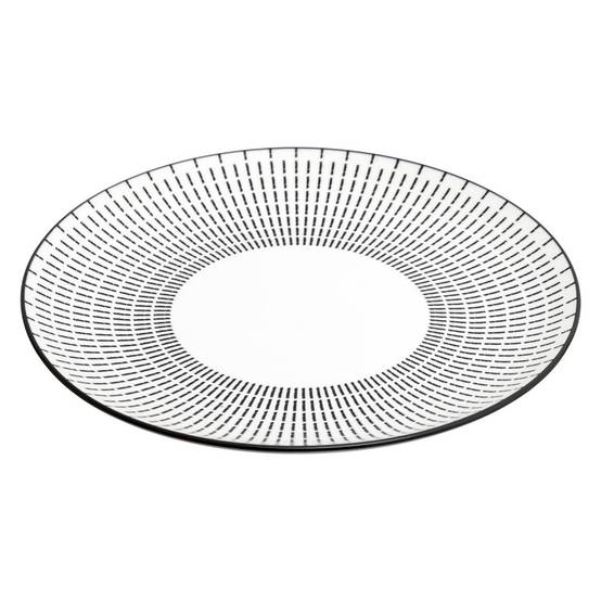 Service de Table 18 Pièces "Lunis" 27cm Noir & Blanc - Image 3