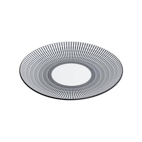 Service de Table 18 Pièces "Lunis" 27cm Noir & Blanc - Image 4