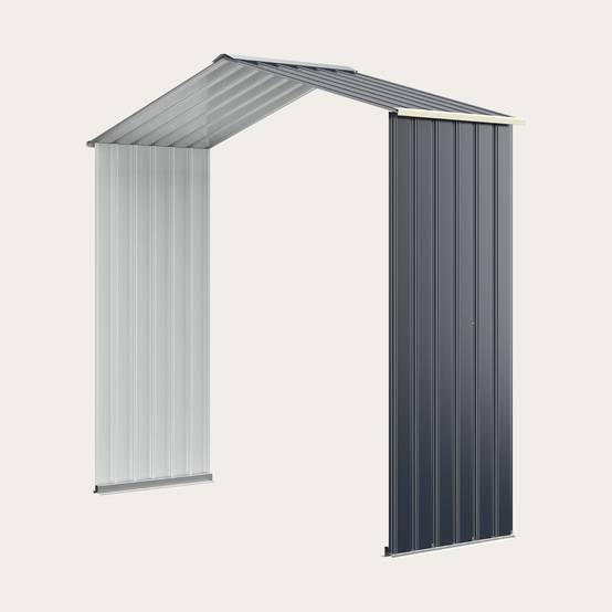 Abri de Jardin en Métal 1,36 ㎡ 213 x 64 x 195 cm avec 2 Portes Coulissantes Verrouillables 4 Trous d’Aération Gris pour Vélo MAISON CHIC - Image 2