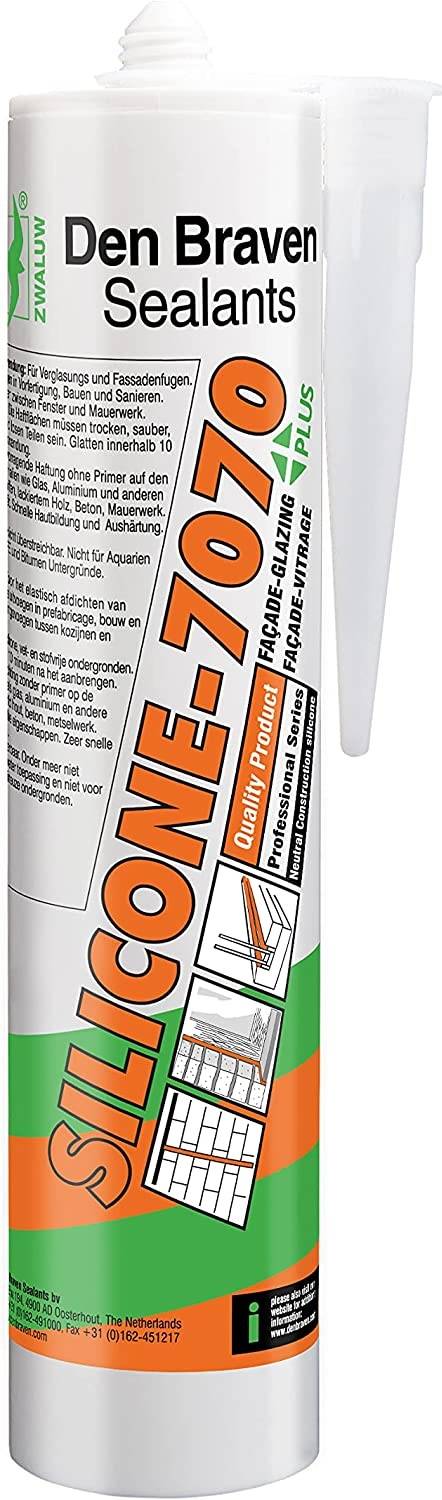 Mastic silicone neutre batiment Blanc 7070 Plus (300 ml) | SI7070P1306ZW25 - Den Braven
