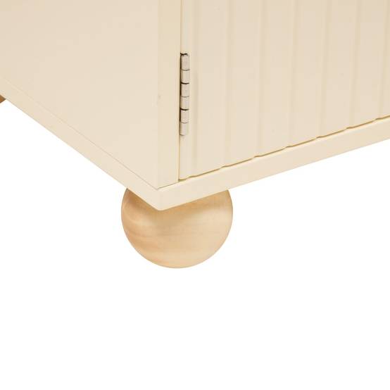 Bibliothèque enfant 2 portes et 4 niches BOULI - Beige - Atmosphera - Image 6