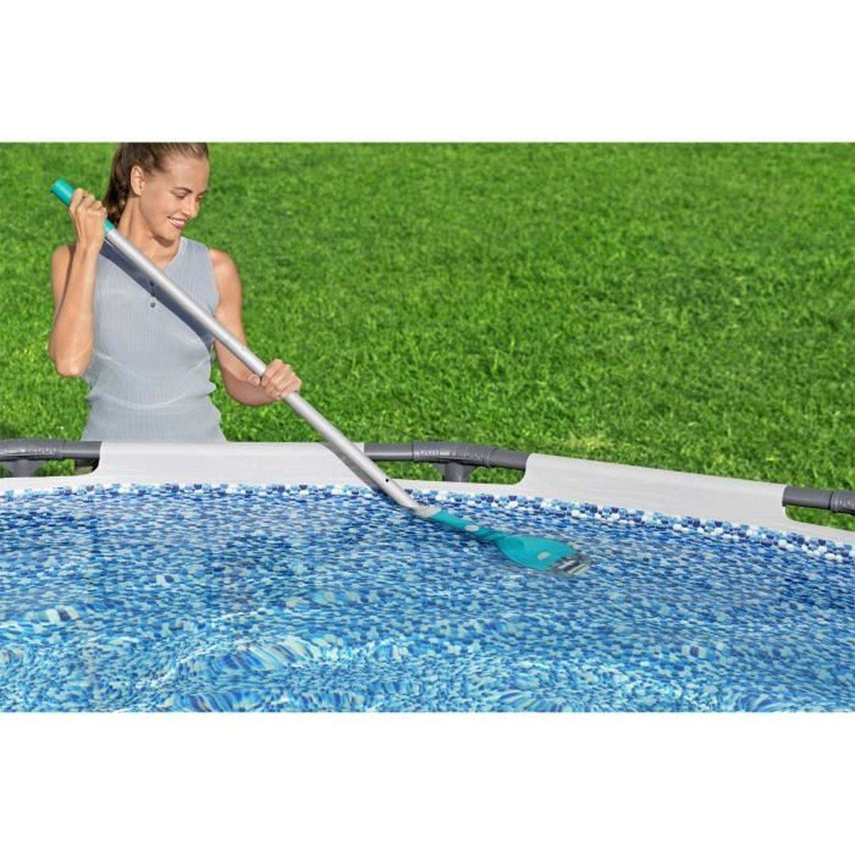 Bestway - Aspirateur de piscine sans fil Aquatech aspiration manuelle, perche 2 éléments, réservoir 0,9 L - Bestway - Image 3