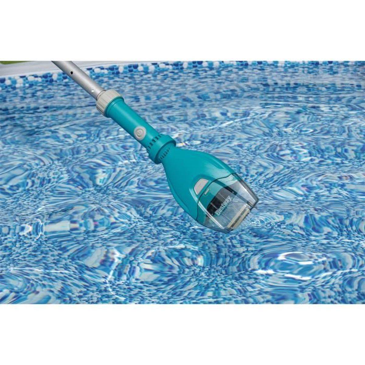 Bestway - Aspirateur de piscine sans fil Aquatech aspiration manuelle, perche 2 éléments, réservoir 0,9 L - Bestway - Image 4