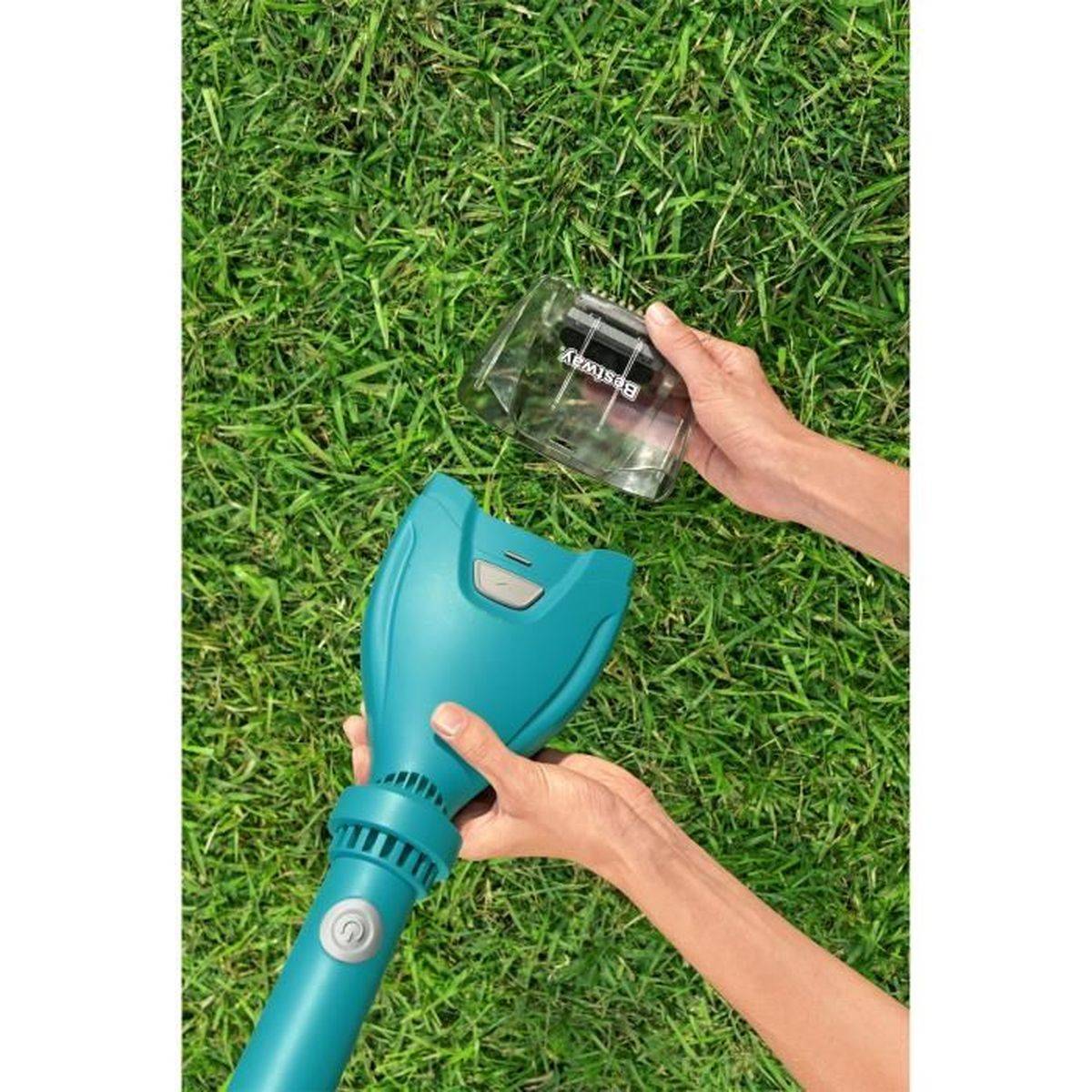 Bestway - Aspirateur de piscine sans fil Aquatech aspiration manuelle, perche 2 éléments, réservoir 0,9 L - Bestway - Image 7