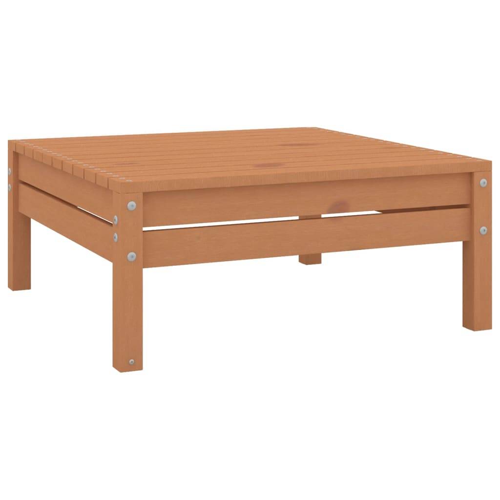 Helloshop26 - Salon de jardin meuble d'extérieur ensemble de mobilier 9 pièces bois de pin massif marron miel - Image 4