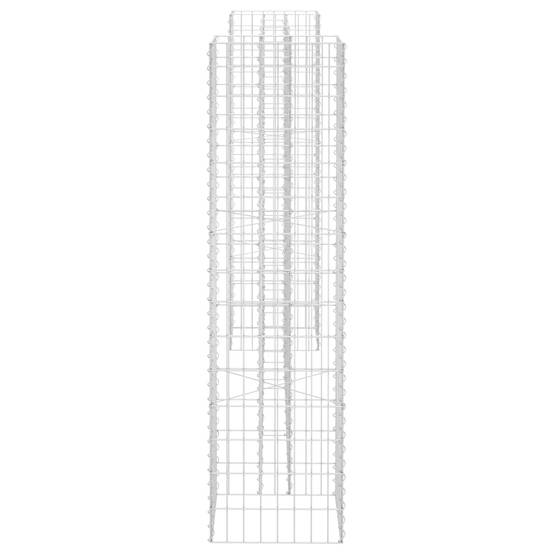 Jardinière | Pot de fleurs | Cache-pot | Bac à fleurs à gabion en H Fil d'acier 260x40x150 cm - Image 4