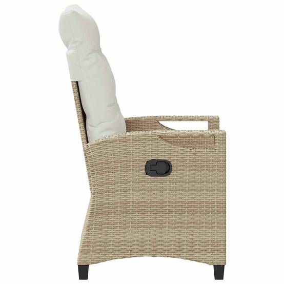 Chaise de jardin acier et polyester beige et crème 56 x 60 x 112 cm - PANGIVO - Image 6