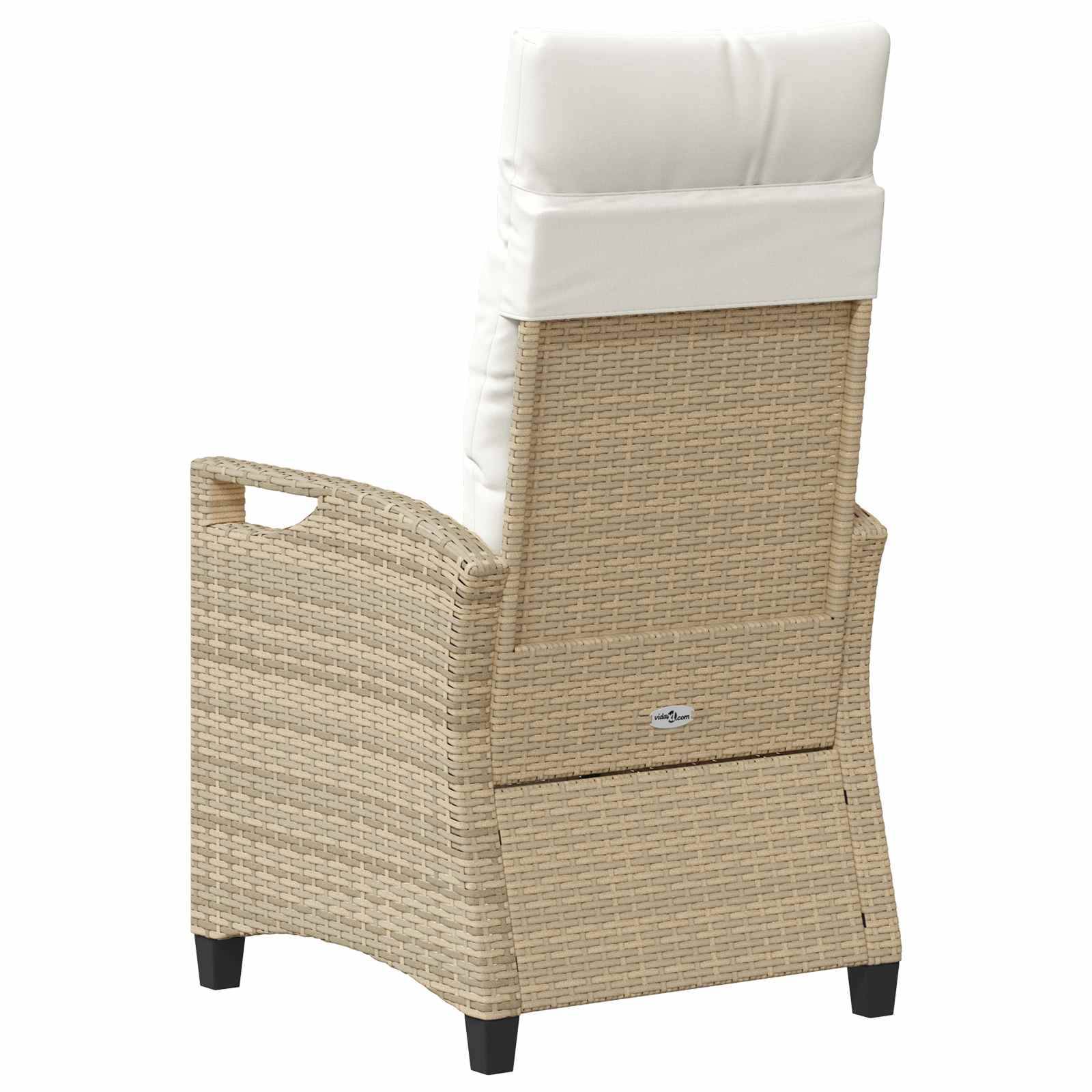 Chaise de jardin acier et polyester beige et crème 56 x 60 x 112 cm - PANGIVO - Image 7
