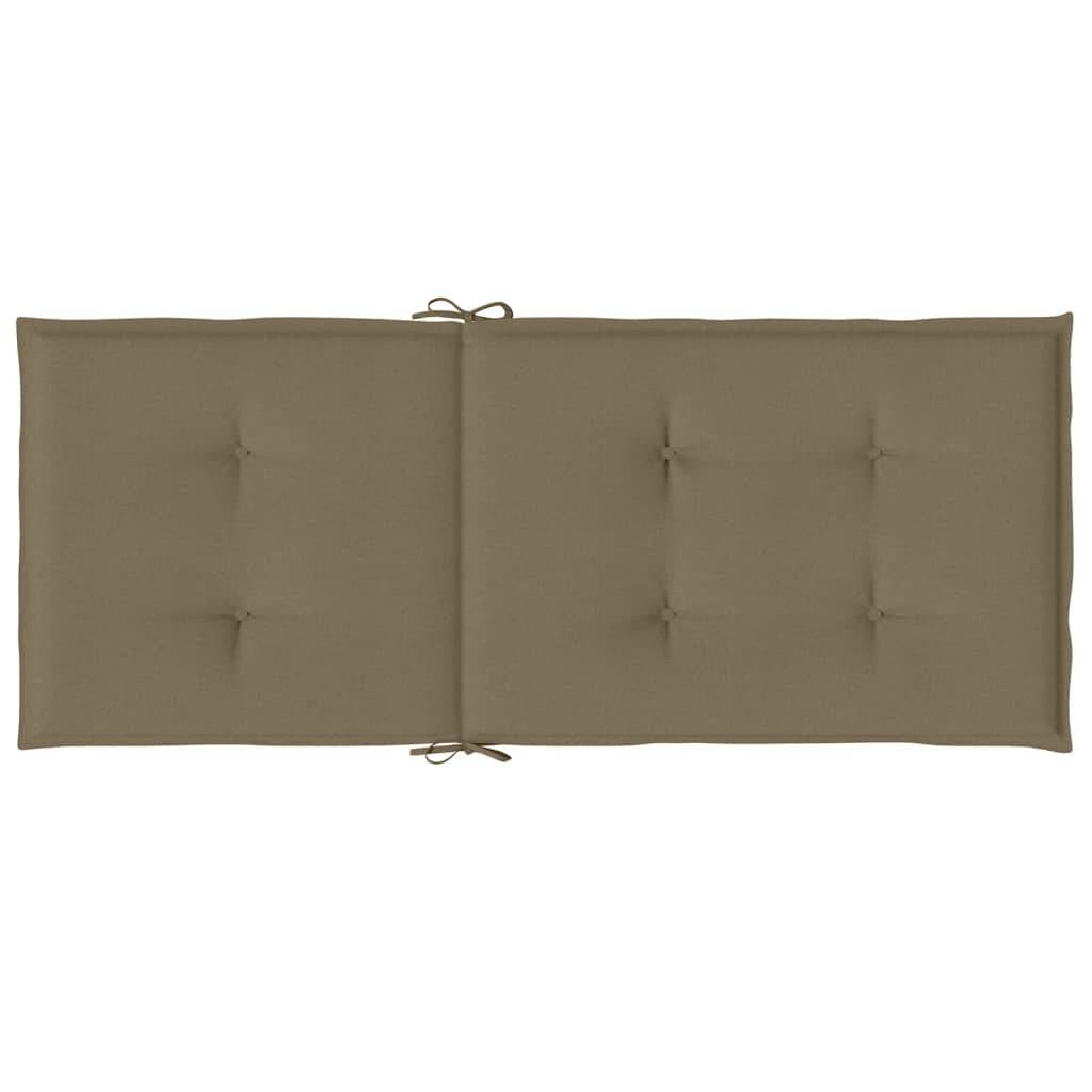 PANGIVO - Coussins de chaise à dossier haut polyester taupe mélangé 120 x 50 x 4 cm, poids:5.15kg - PANGIVO - Image 7