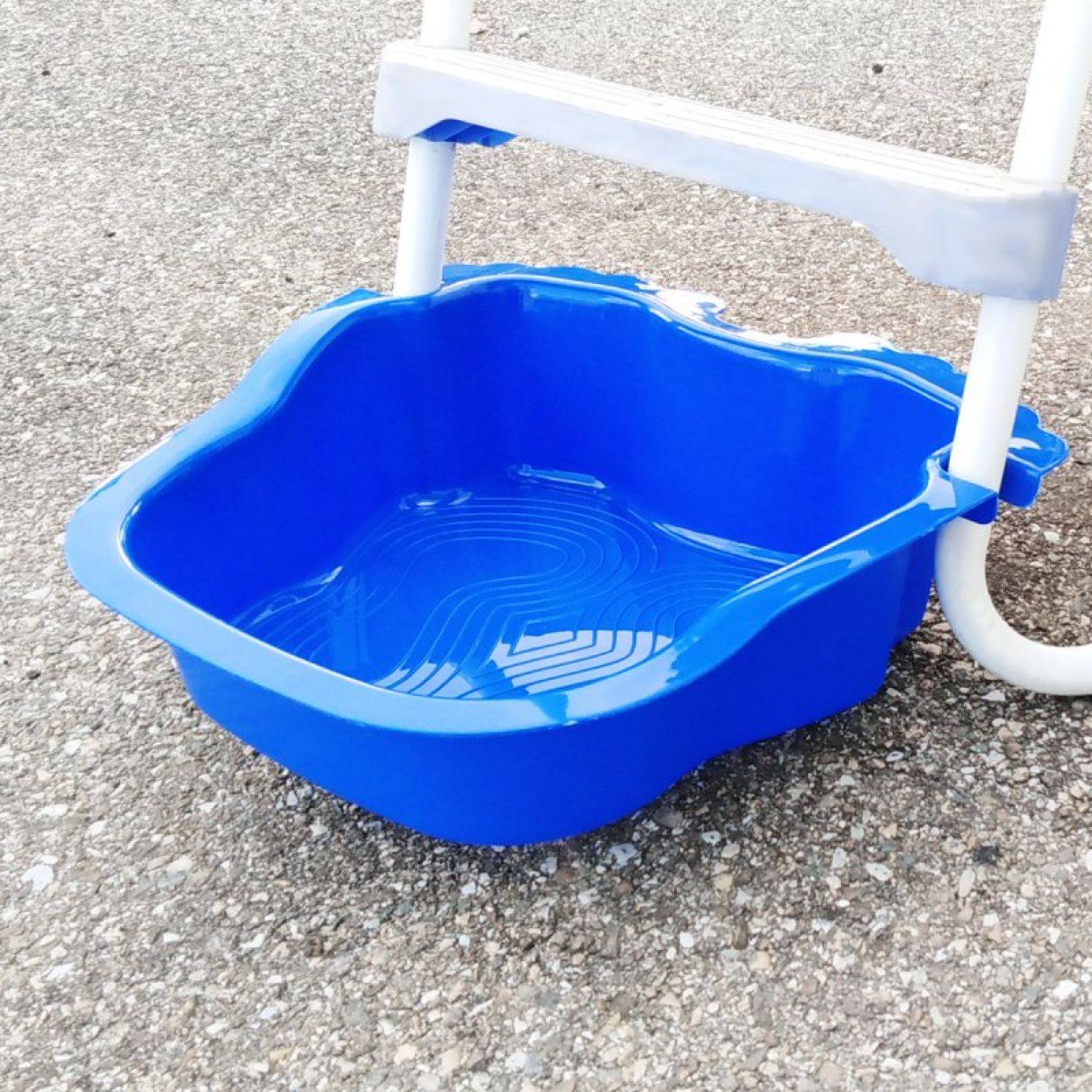 Linxor - Pédiluve bleu avec fond antidérapant et accroche échelle pour piscine hors sol - Linxor - Image 3