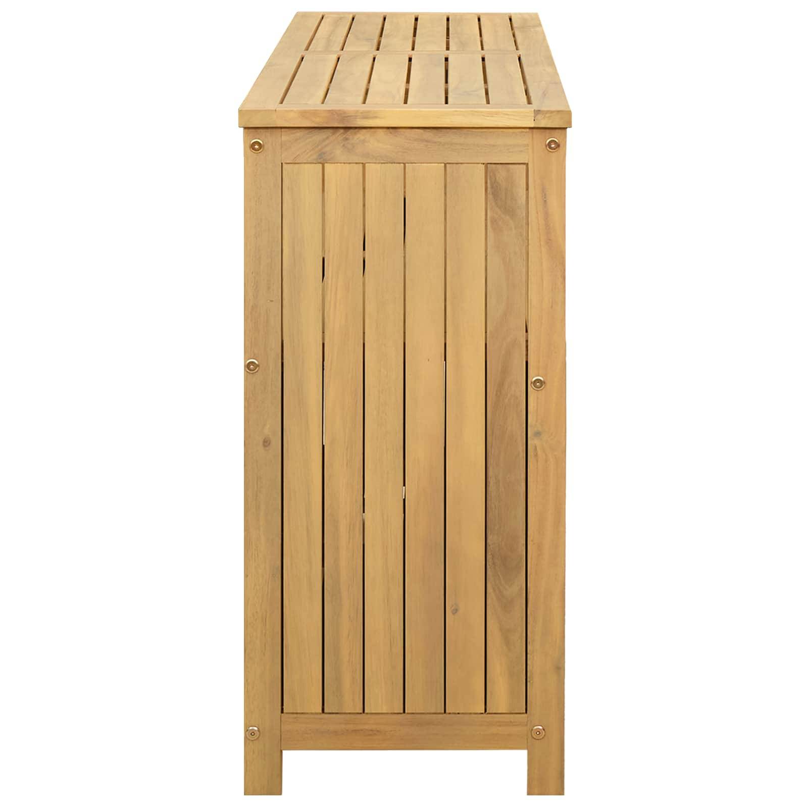 Table console jardin bois acacia clair 110 x 35 x 75 cm - PANGIVO - Image 6