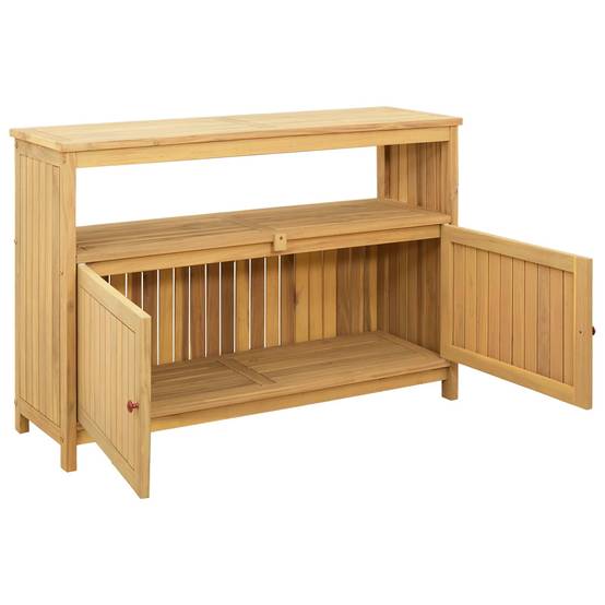 Table console jardin bois acacia clair 110 x 35 x 75 cm - PANGIVO - Image 4