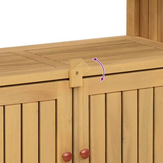 Table console jardin bois acacia clair 110 x 35 x 75 cm - PANGIVO - Image 8