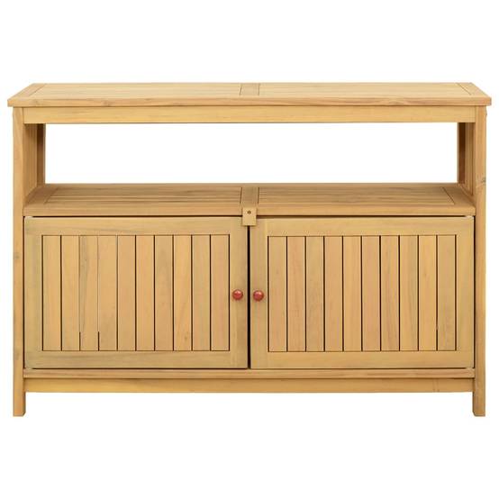 Table console jardin bois acacia clair 110 x 35 x 75 cm - PANGIVO - Image 5