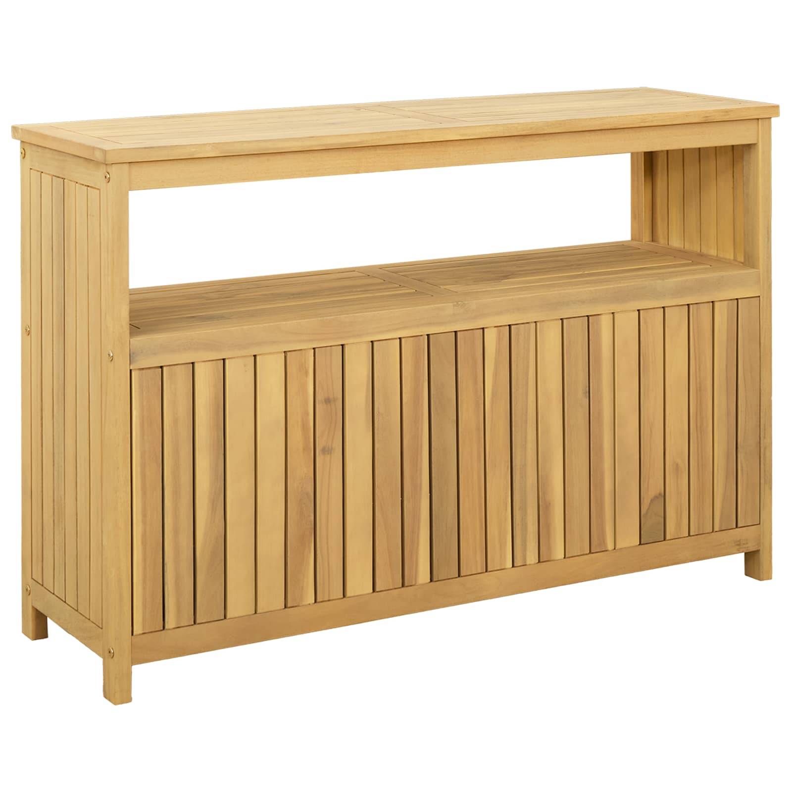 Table console jardin bois acacia clair 110 x 35 x 75 cm - PANGIVO - Image 7
