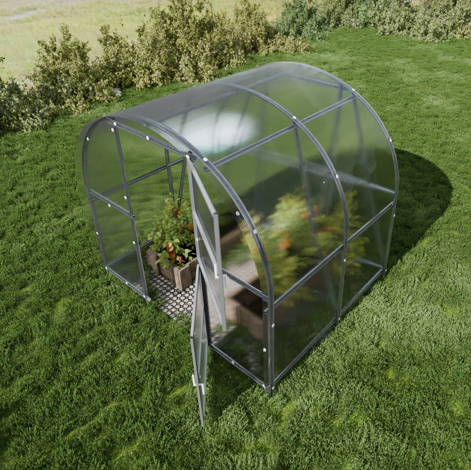 Serre KLASIKA BALTIC LT 3 x 2 m (6 m²), 4 mm avec revêtement en polycarbonate - Image 1