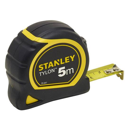 stanley - STANLEY Mètre Tylon Bi matière 5M X 19mm Stanley - Ruban anti-corrosion - Boitier Bi-Matière - Blocage Du Ruban - Image 1