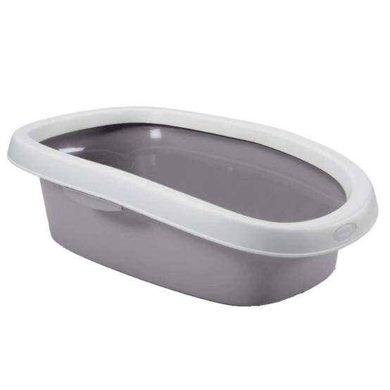 Zolux - Bac a litière sprint 20, gris pierre 39 x 58 x 17 h pour chat - Image 1