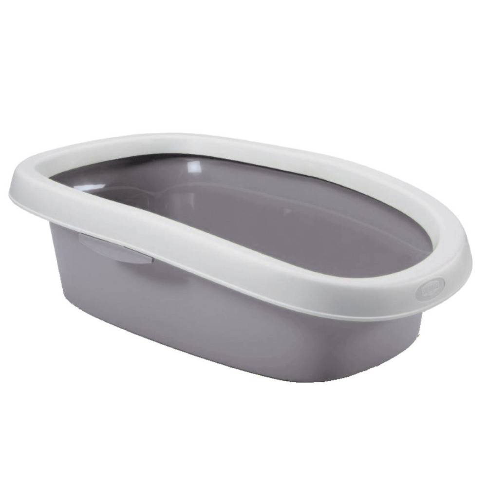 Zolux - Bac a litière sprint 20, gris pierre 39 x 58 x 17 h  pour chat - Image 1