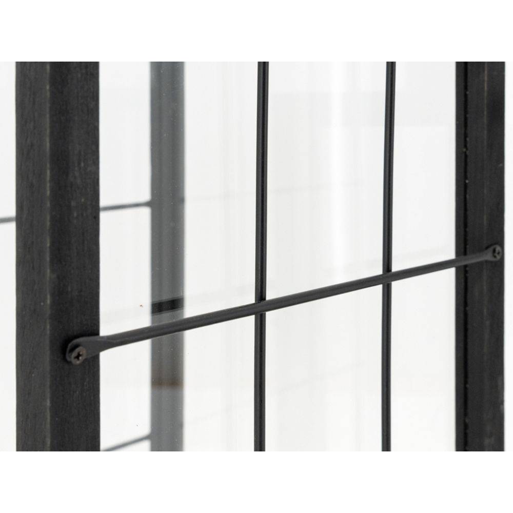 Aubry Gaspard - Lanterne en pin et métal noires (Lot de 2) - Image 4