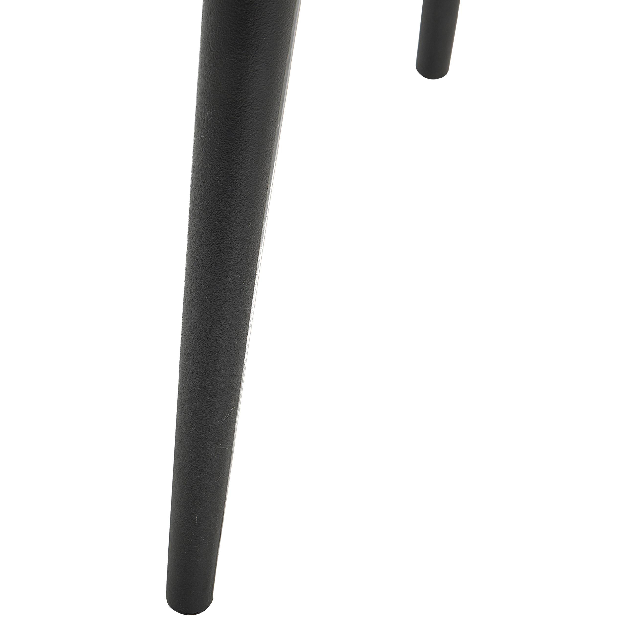 Chaise d'Intérieur et d'Extérieur en Plastique Noir Empilable Résistante pour Salon Salle à Manger ou Jardin au Style Moderne - Image 5
