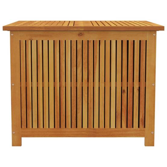 Coffre de rangement - Boîte de rangement extérieure - Coffre de jardin 75x75x58 cm bois massif d'acacia - Image 4