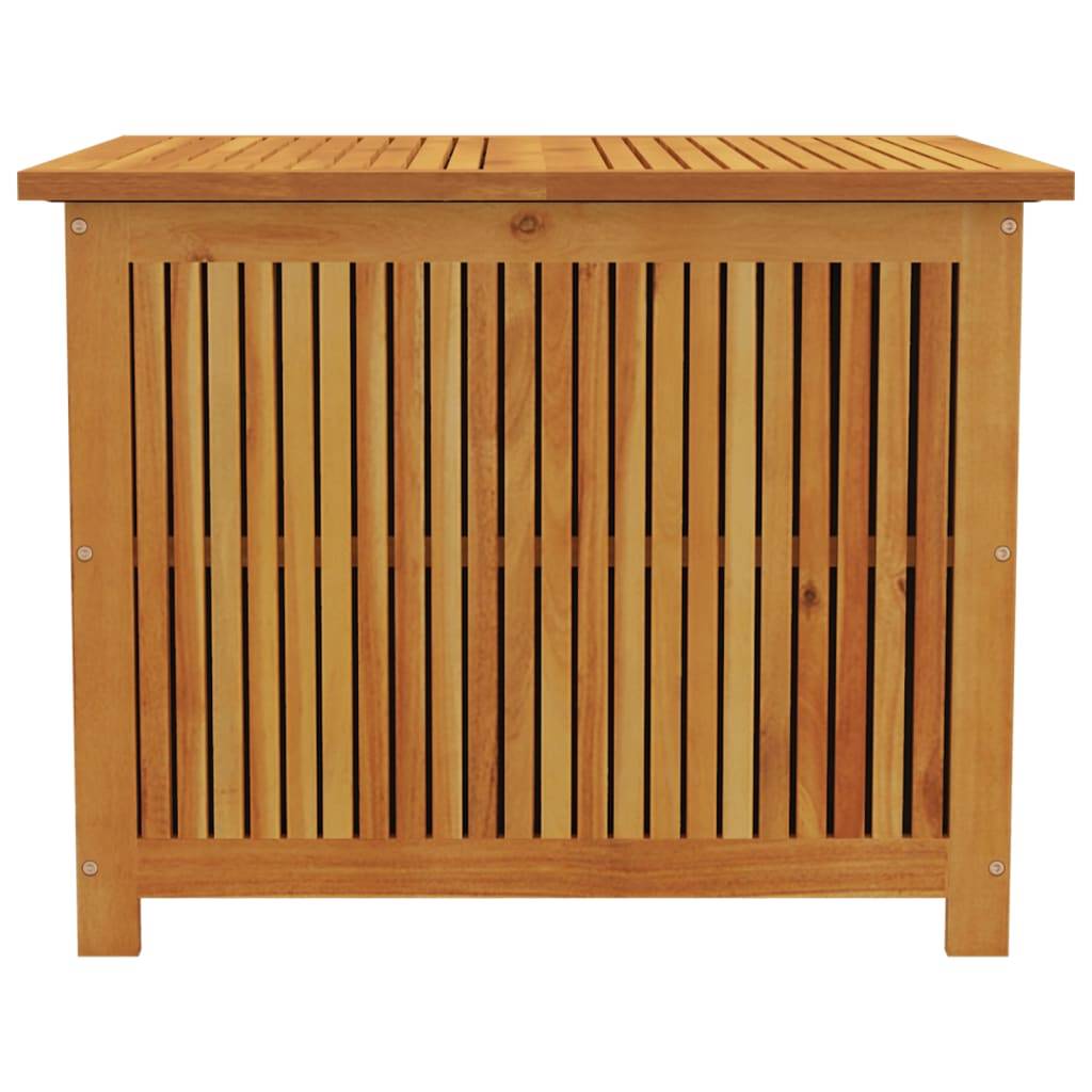 Coffre de rangement - Boîte de rangement extérieure - Coffre de jardin 75x75x58 cm bois massif d'acacia - Image 4