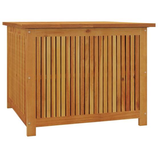 Coffre de rangement - Boîte de rangement extérieure - Coffre de jardin 75x75x58 cm bois massif d'acacia - Image 1