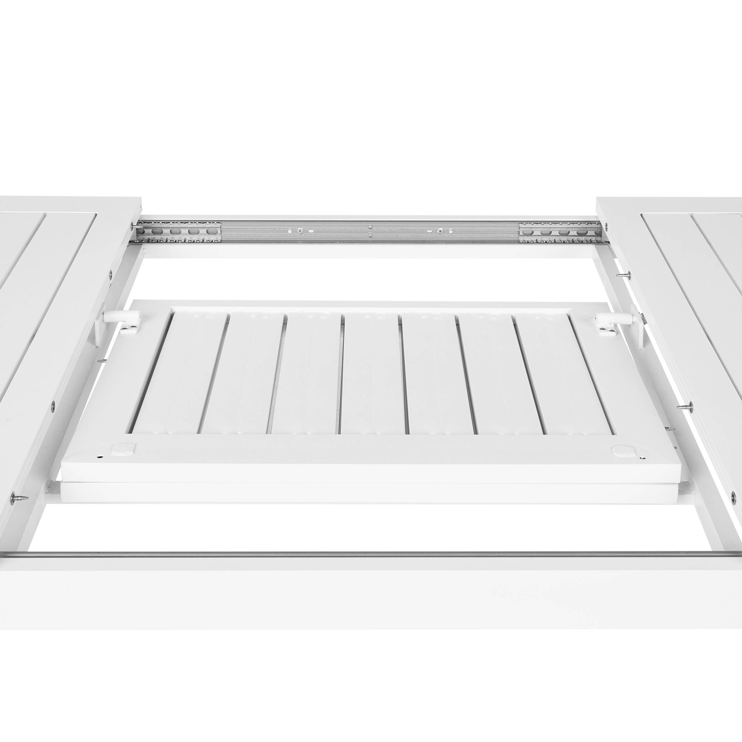 Beliani - Table de repas, 8 Personnes Aluminium Blanc SKALOMA - Beliani - Image 7