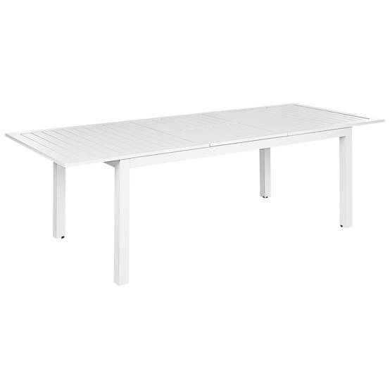 Beliani - Table de repas, 8 Personnes Aluminium Blanc SKALOMA - Beliani - Image 2