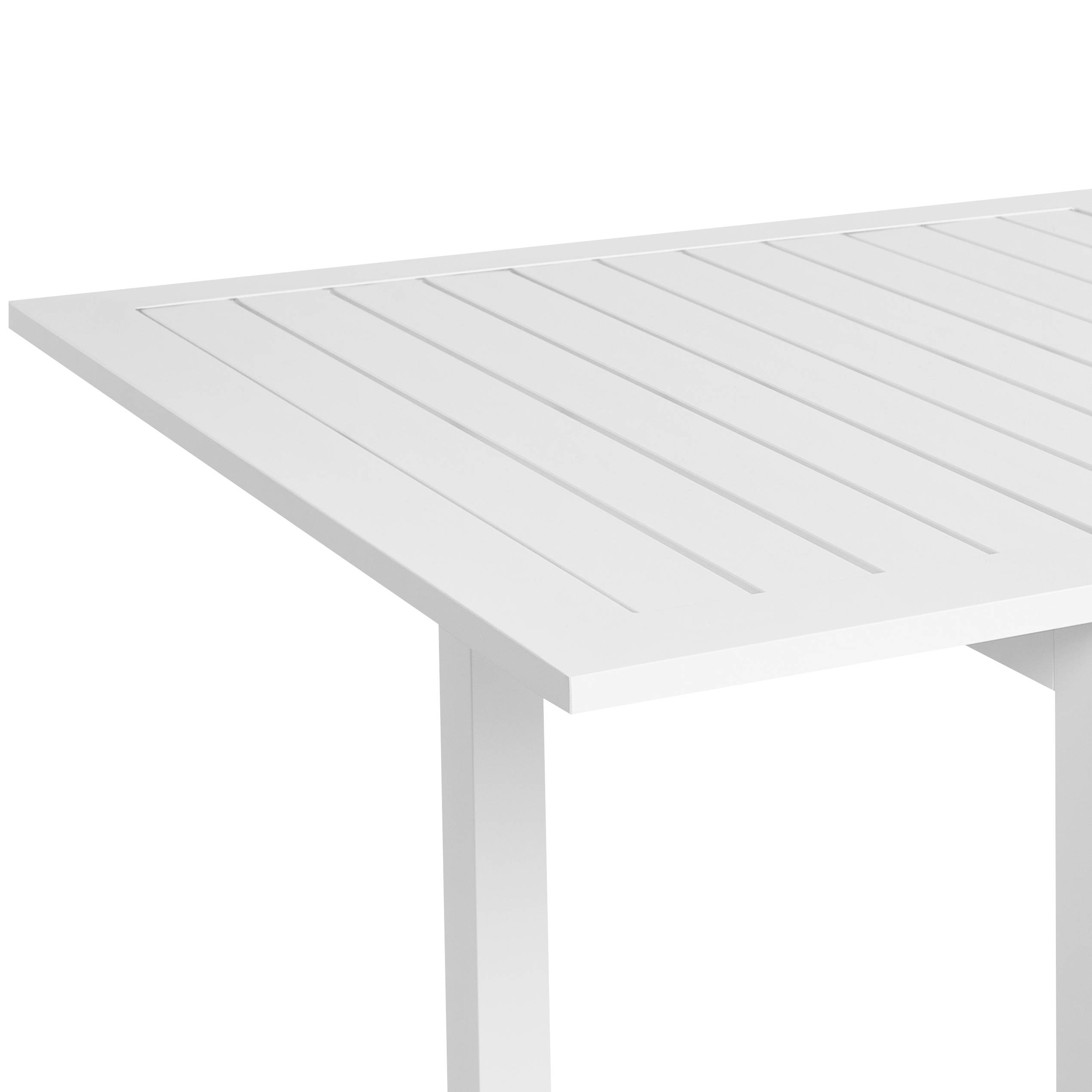 Beliani - Table de repas, 8 Personnes Aluminium Blanc SKALOMA - Beliani - Image 6