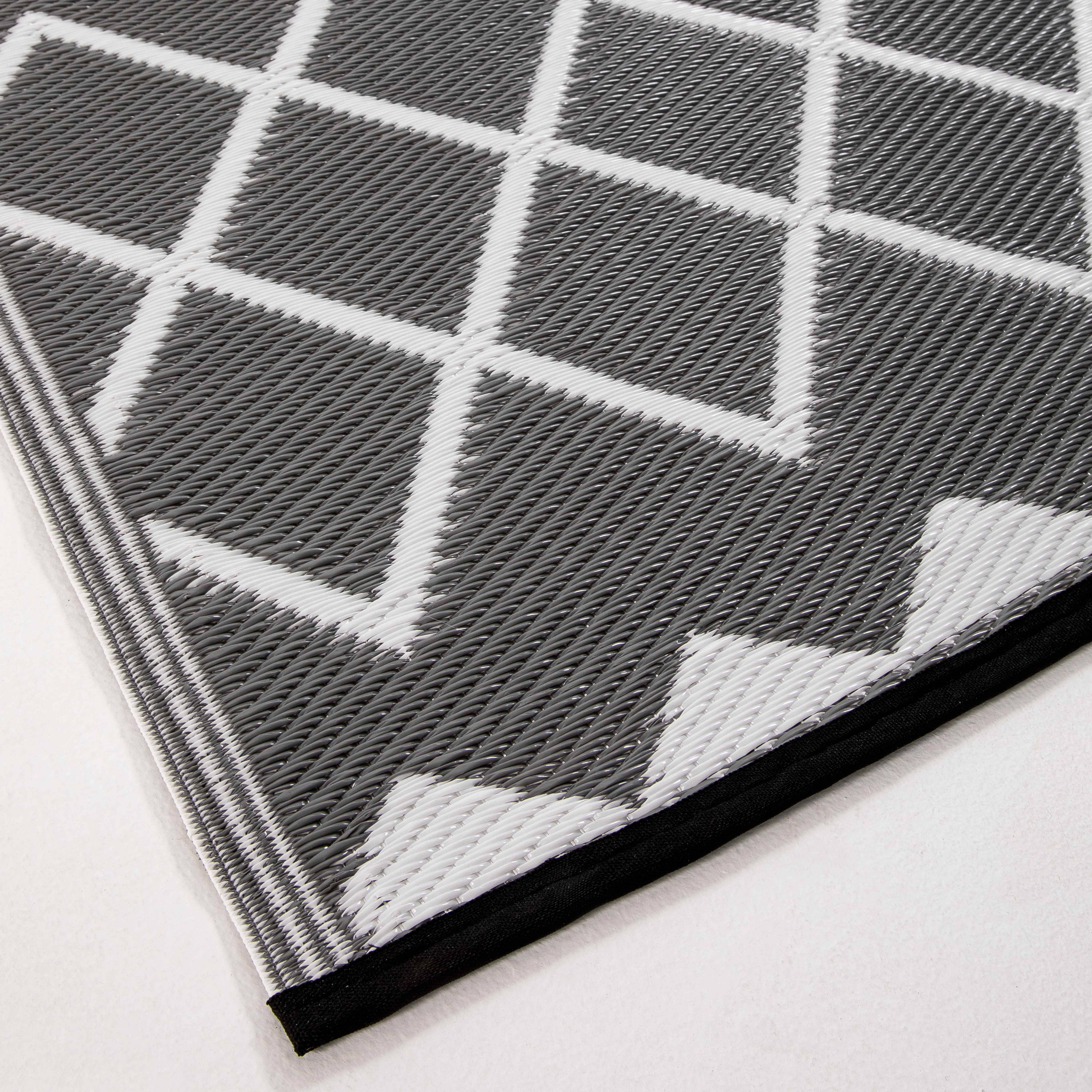 Oviala - Tapis d'extérieur en polypropylène recyclé gris 230 x 160 cm - Oviala - Image 4