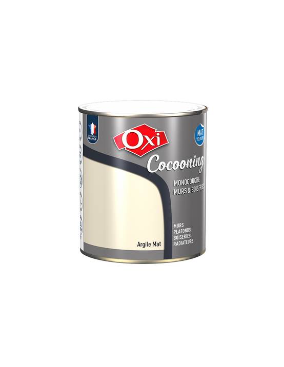 Oxi - Peinture Oxi Cocooning Argile Mat Velours Finition Mat Velours, Couleur Argile, Murs Et Boiseries - Oxi