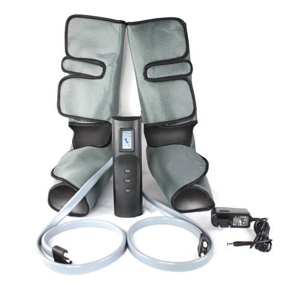 Fishtec - Masseur pieds et mollets FISHTEC, technique pressothérapie, fonction chaleur, télécommandé, 3 modes et 3 intensités, coloris gris - Image 4