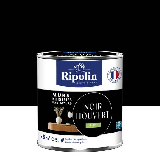 Ripolin - Peinture noir houvert mur, boiserie, radiateur RIPOLIN satine 0.5 l - Image 1